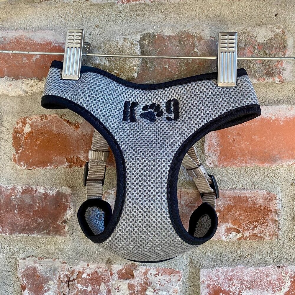 Top Paw Comfort Harness, Small (girth 19-22"), Grey, K-9 graphic, NWOT